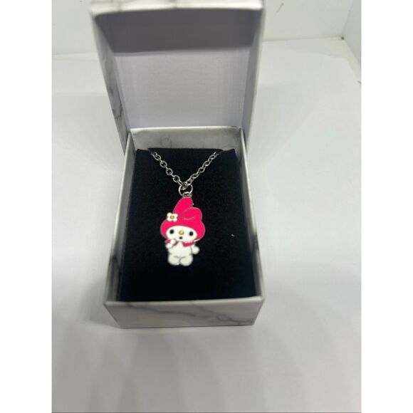 💗 Sanrio My Melody Pendant Necklace – Pink Enamel Charm - Picture 1 of 1